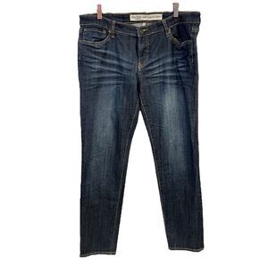 Charlotte Russe Womens Everyday Skinny Jeans Blue Stretch Dark Wash Mid Rise 12